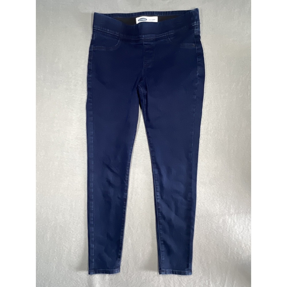 Old Navy Women's 4P Petite Super Skinny Pull-On Jeggings Dark Wash Blue‎ Jeans